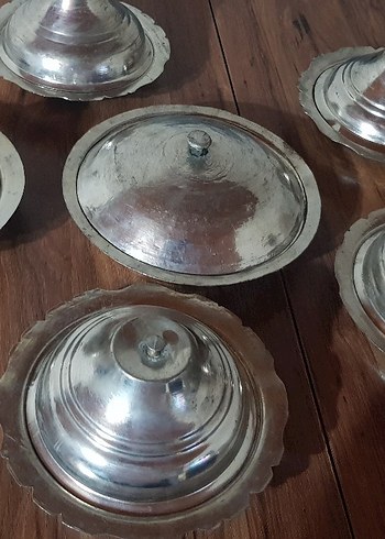 Antika Bakır Sahan Seti 5li - Görsel 2