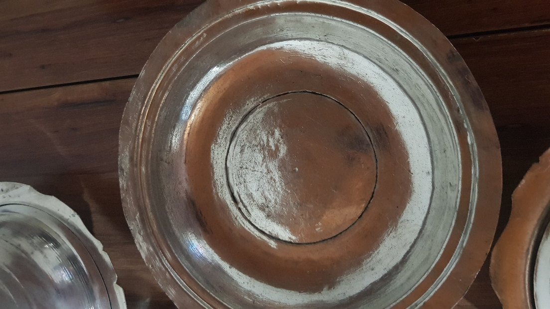 Antika Bakır Sahan Seti 5li - Görsel 5