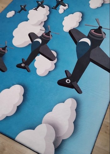 Bulutlar ve Uçaklar Çocuk Oyun Halısı - Görsel 3