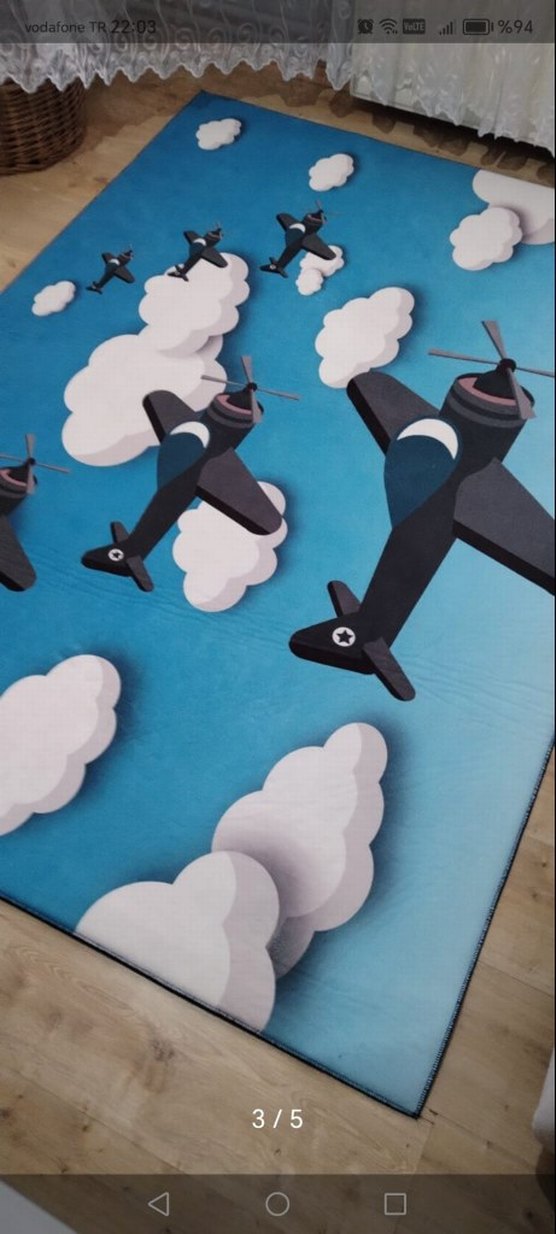 Bulutlar ve Uçaklar Çocuk Oyun Halısı - Görsel 3
