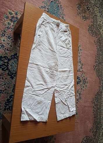 7 Yaş Beden beyaz Renk Kız çocuk pantalon