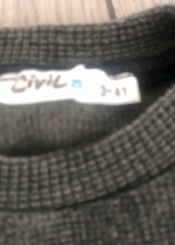 Gri Erkek Çocuk Yün Kazak - Görsel 3