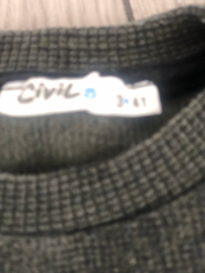 Gri Erkek Çocuk Yün Kazak - Görsel 3