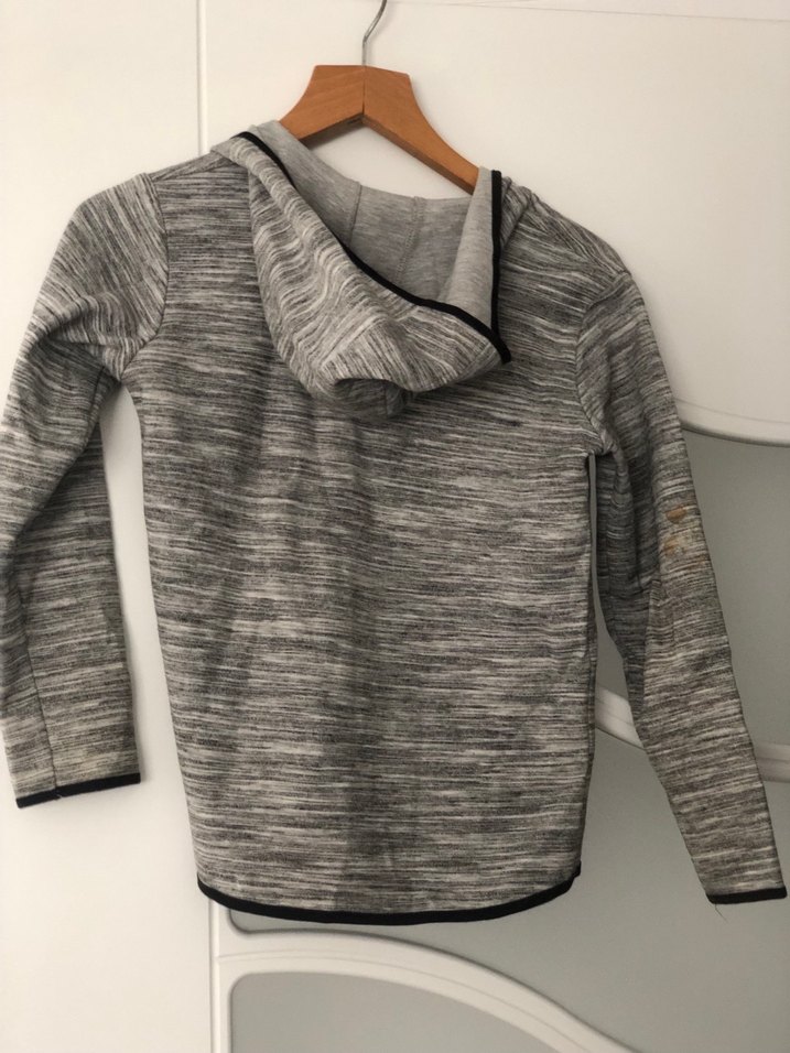 Erkek Çocuk Gri Fermuarlı Sweatshirt - Görsel 2