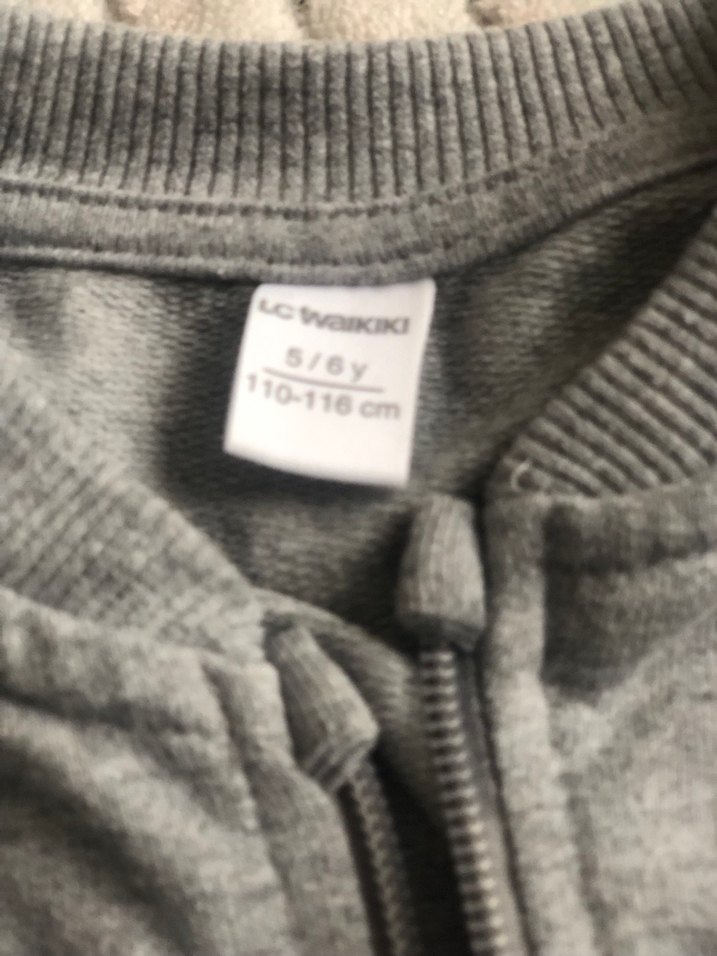 Gri Erkek Çocuk Fermuarlı İnce Yelek - Görsel 2