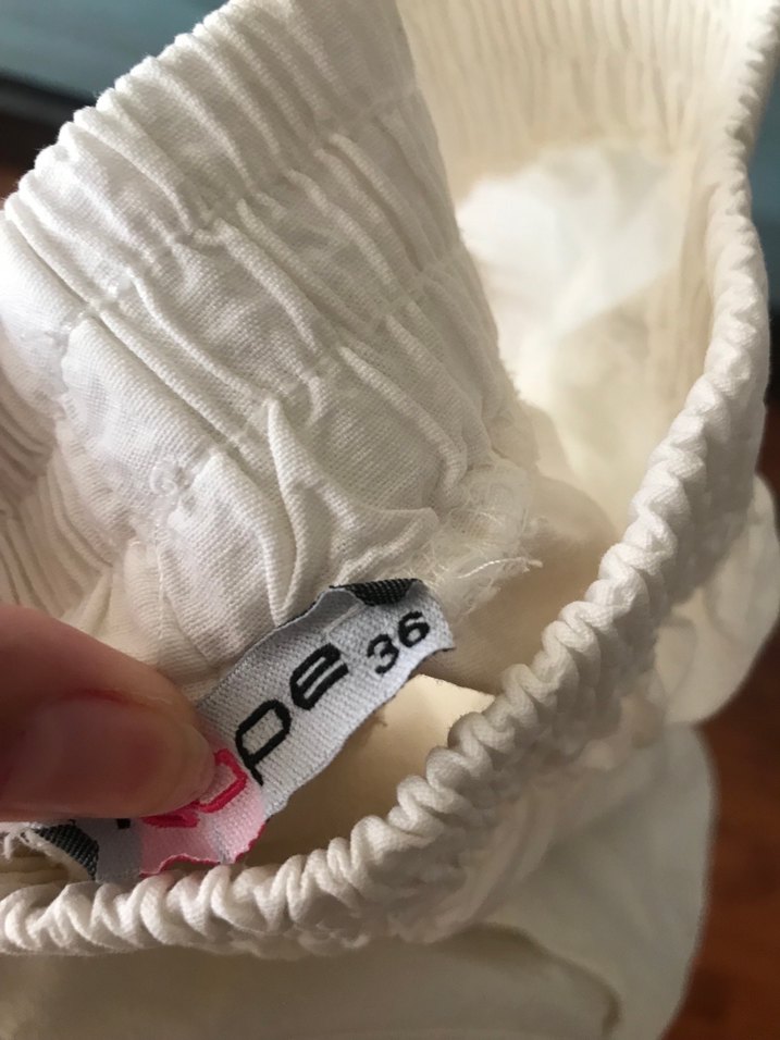 Beyaz Keten Kadın Pantolon - Görsel 4