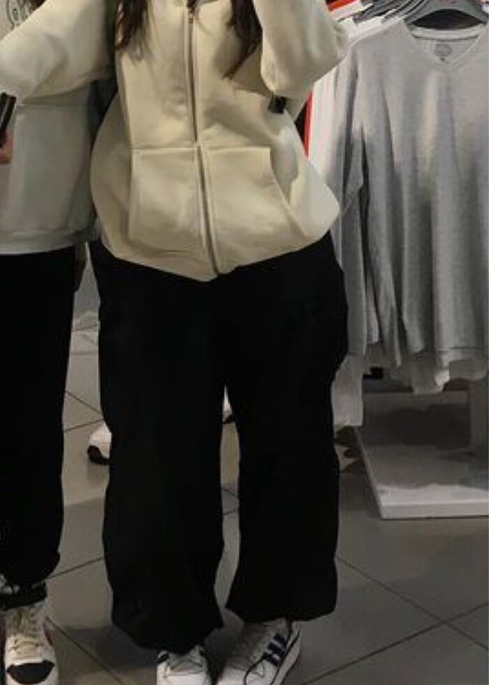 pull&bear paraşüt kargo pantolon - Görsel 3