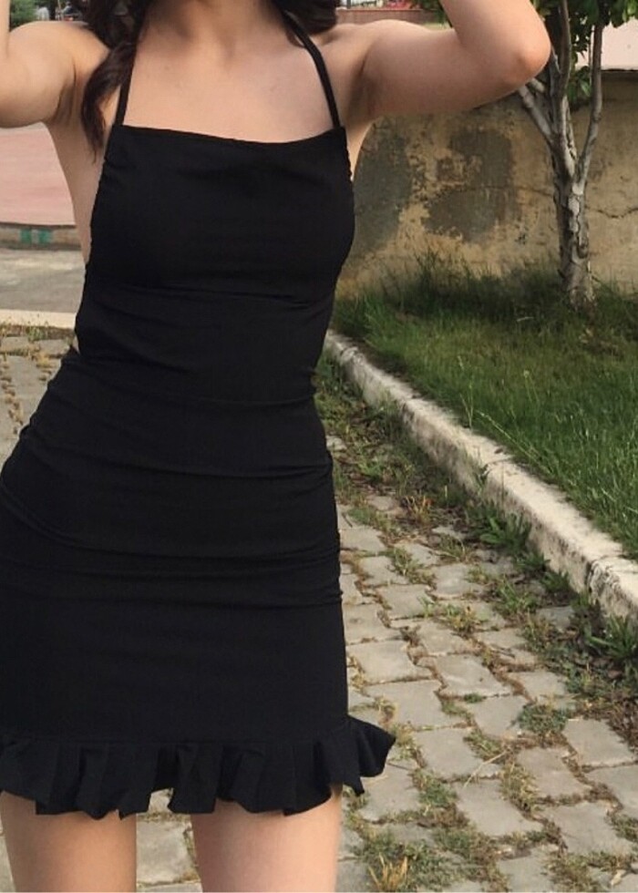 sırt dekolteli kısa elbise mezuniyet elbisesi - Görsel 2