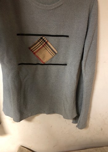 Gri Kadın Triko Kısa Kazak - Görsel 2