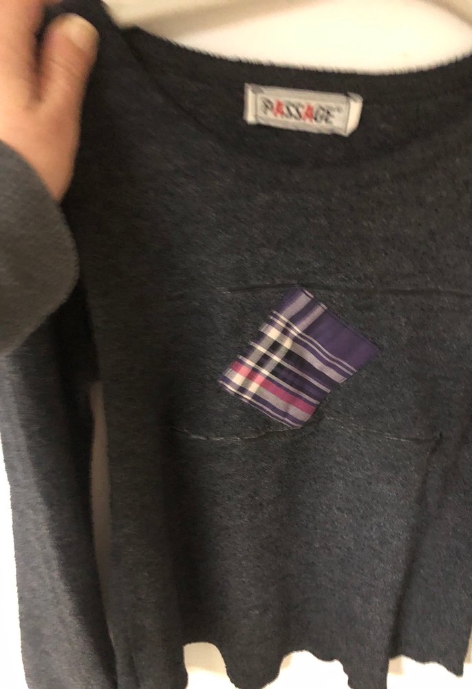 Gri Kadın Yün Triko Kazak - Görsel 3