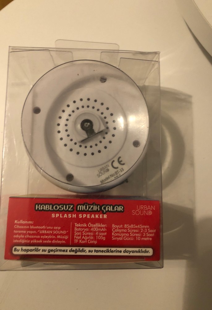 Beyaz Urban Sound Splash Bluetooth Hoparlör - Görsel 2