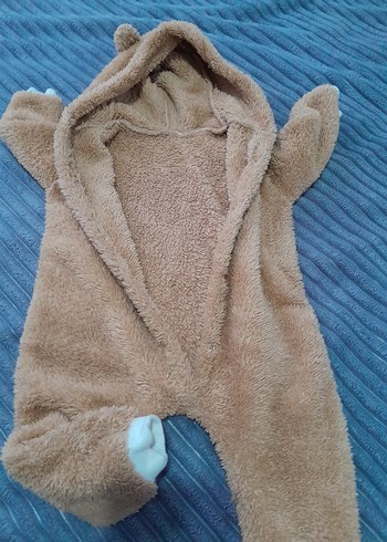 Kürklü Kapüşonlu Bebek Tulumu - Görsel 4