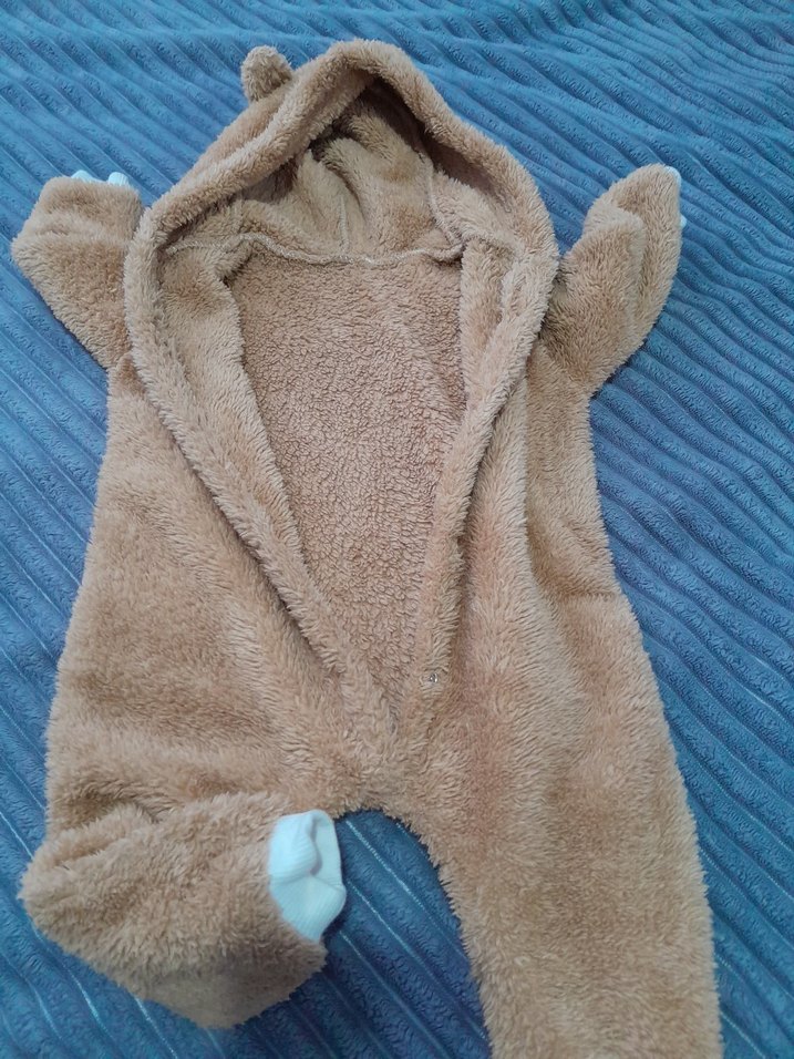 Kürklü Kapüşonlu Bebek Tulumu - Görsel 4