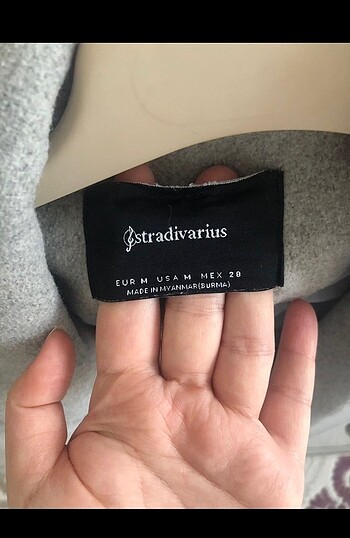 m Beden gri Renk Stradivarius kaban