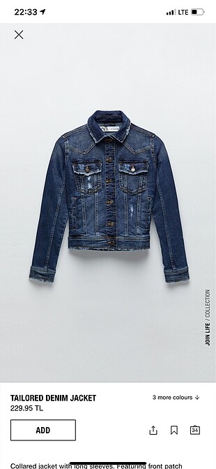 Zara Jean Ceket