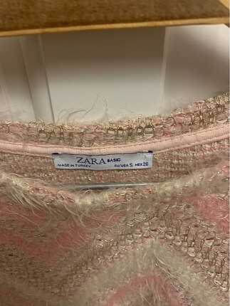 s Beden pembe Renk Zara crop triko