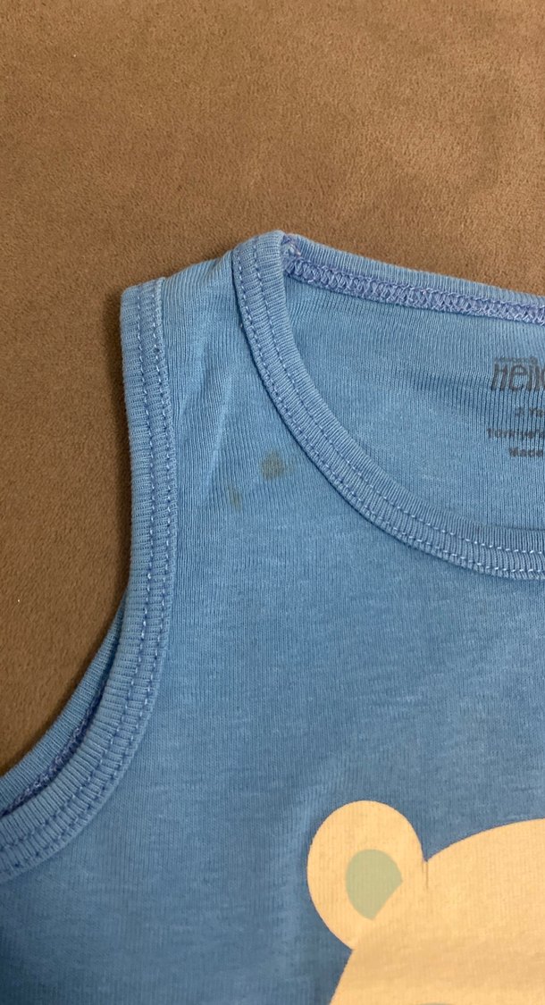 Mavi Erkek Bebek Kolsuz Body - Görsel 3