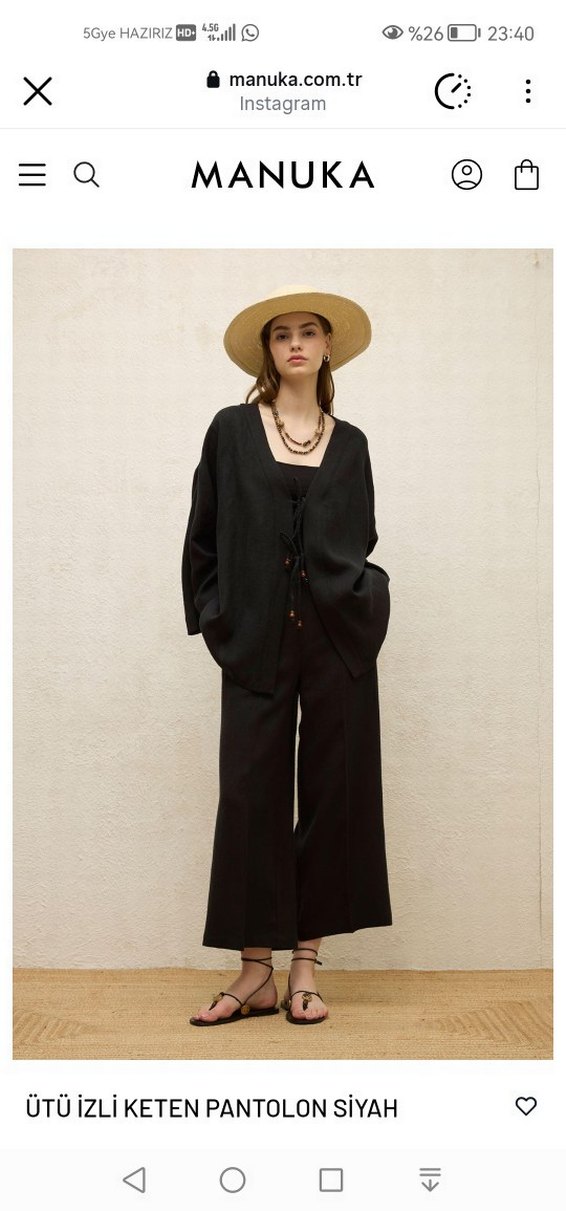 Manuka Ütü izli Keten pantolon - Görsel 2