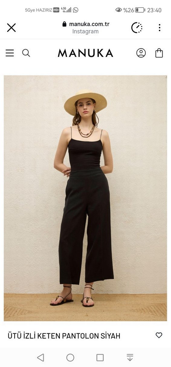 Manuka Ütü izli Keten pantolon - Görsel 3