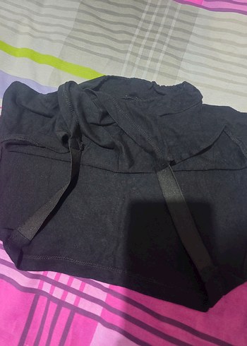 balıkçı yaka kolsuz boyunluk tesettür dekolte kapatıcı - Görsel 4