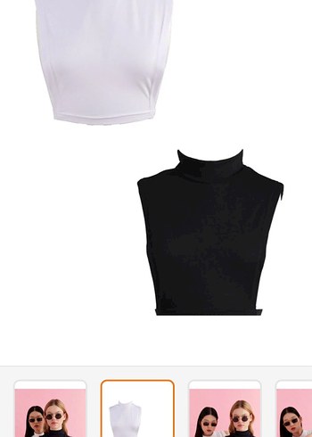 balıkçı yaka kolsuz boyunluk tesettür dekolte kapatıcı - Görsel 2