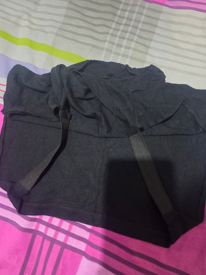 balıkçı yaka kolsuz boyunluk tesettür dekolte kapatıcı - Görsel 4