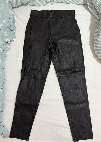 Siyah Deri Pantalon - Görsel 2