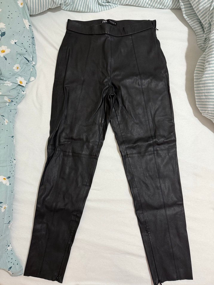 Siyah Deri Pantalon - Görsel 2