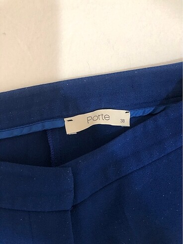 38 Beden Parlament mavisi bol paça kumaş pantolon
