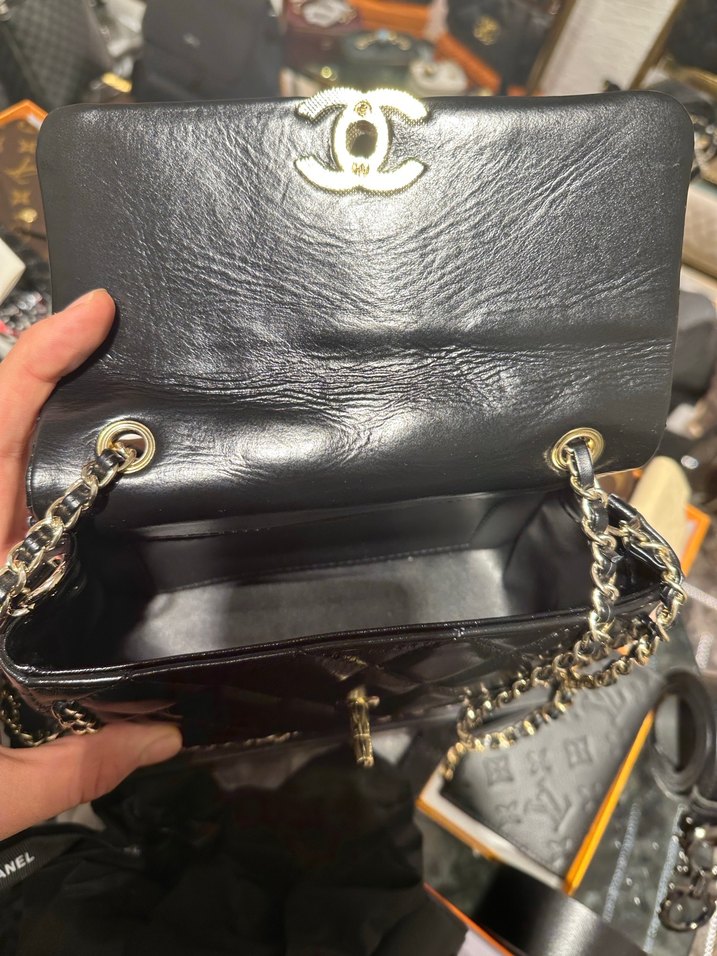 CHANEL DERİ SİYAH ÇANTA - Görsel 5