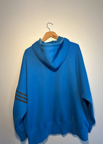 Adidas Kapüşonlu Sweatshirt XL Mavi - Görsel 5