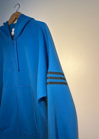 Adidas Kapüşonlu Sweatshirt XL Mavi - Görsel 3