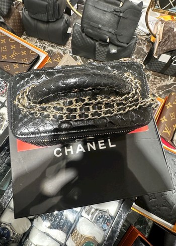 CHANEL PHYTON DERİ SİYAH ÇANTA - Görsel 3