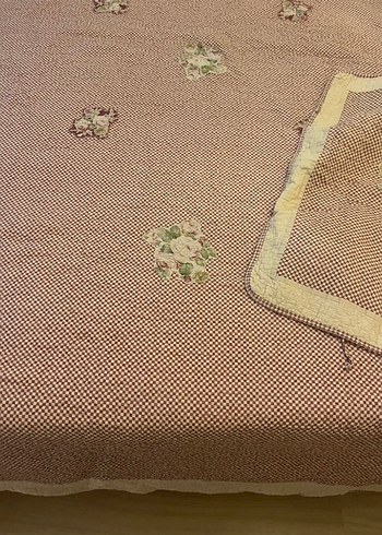 English home Nakışlı Pembe Pastel Yatak Örtüsü - Görsel 4