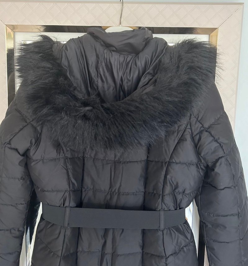 LTB Kemerli Siyah Kadın Kışlık Mont - Görsel 3