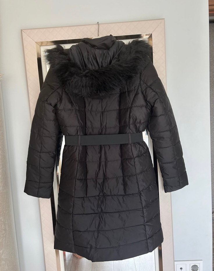 LTB Kemerli Siyah Kadın Kışlık Mont - Görsel 2