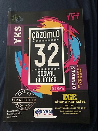 Yanıt yayınları. Çözümlü çek kopar denemesi