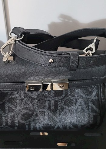 Nautica gri Baskılı Deri Kadın Çanta - Görsel 2