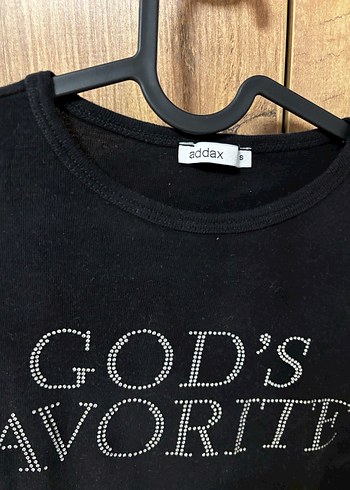 Siyah Kısa Kollu Payetli Tişört - Görsel 2