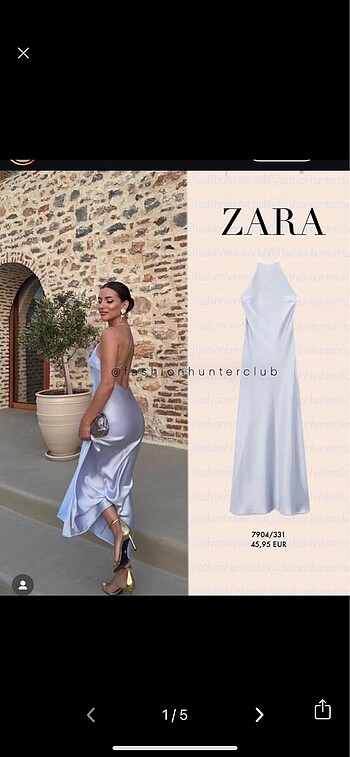 Zara Zara saten elbise