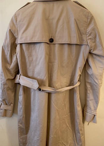 Bej Midi Kemerli Kadın Trençkot - Görsel 3