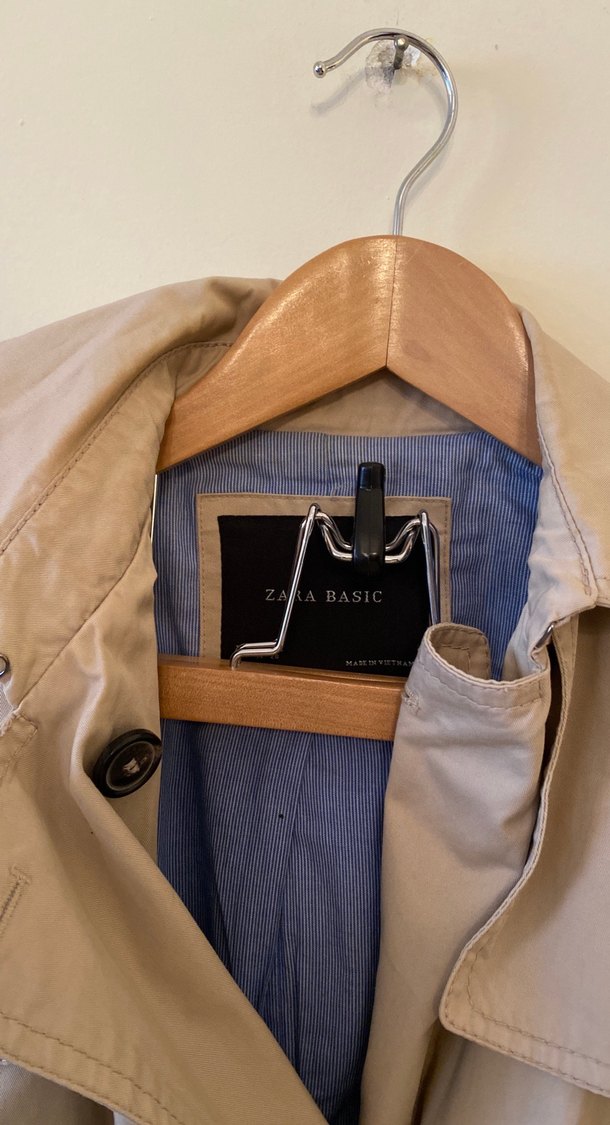 Bej Midi Kemerli Kadın Trençkot - Görsel 5