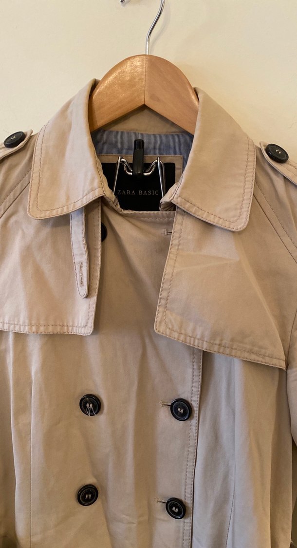 Bej Midi Kemerli Kadın Trençkot - Görsel 2