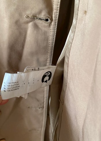 Bej Kadın Midi Trençkot - Görsel 4