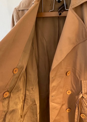 Bej Kadın Midi Trençkot - Görsel 5