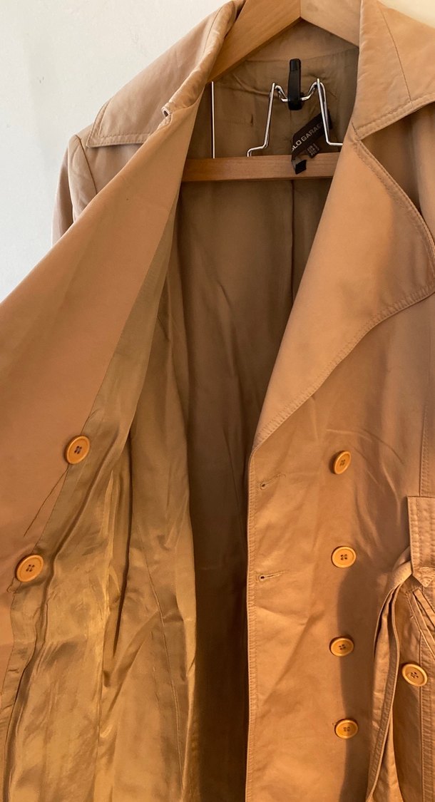 Bej Kadın Midi Trençkot - Görsel 5