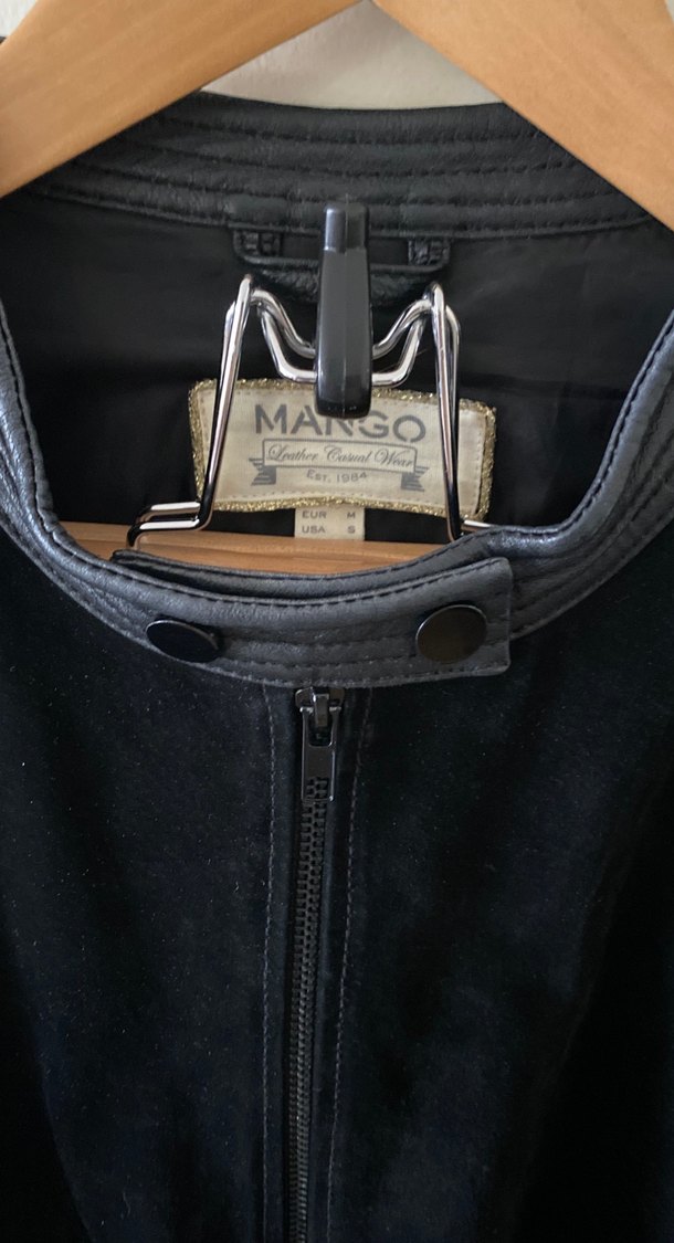 Siyah Kadın Deri&Süet Deri Ceket - Görsel 4