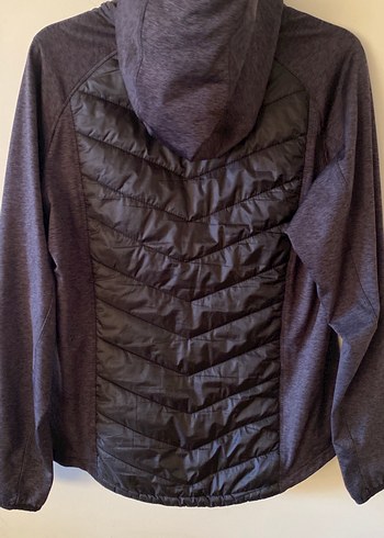 Kadın Gri Kapüşonlu Fermuarlı Ceket - Görsel 3