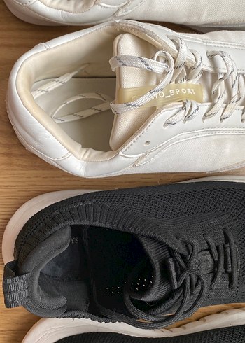 Siyah&Beyaz Kadın Sneakers - Görsel 4