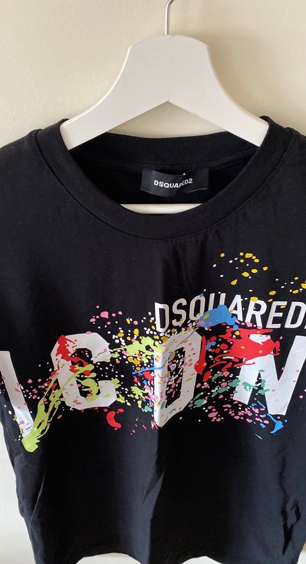 DSQUARED2 Baskılı Siyah Erkek Tişört - Görsel 2